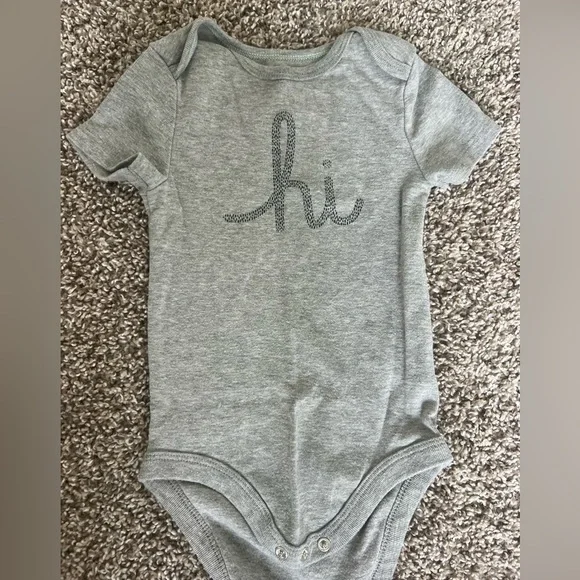 Cloud Island Gray, Black, and White Baby Bodysuit Set - Picture 4 of 6